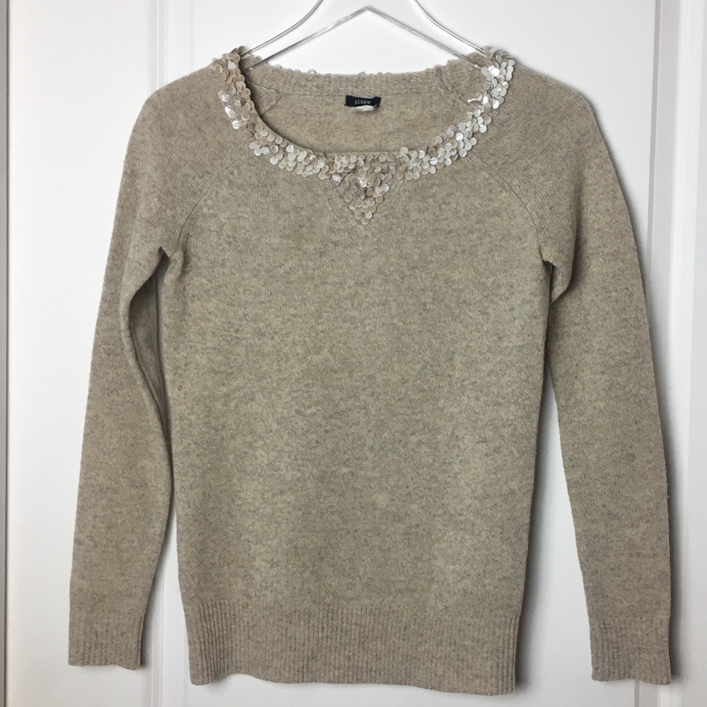 J. Crew | Sequined boyfriend sweater